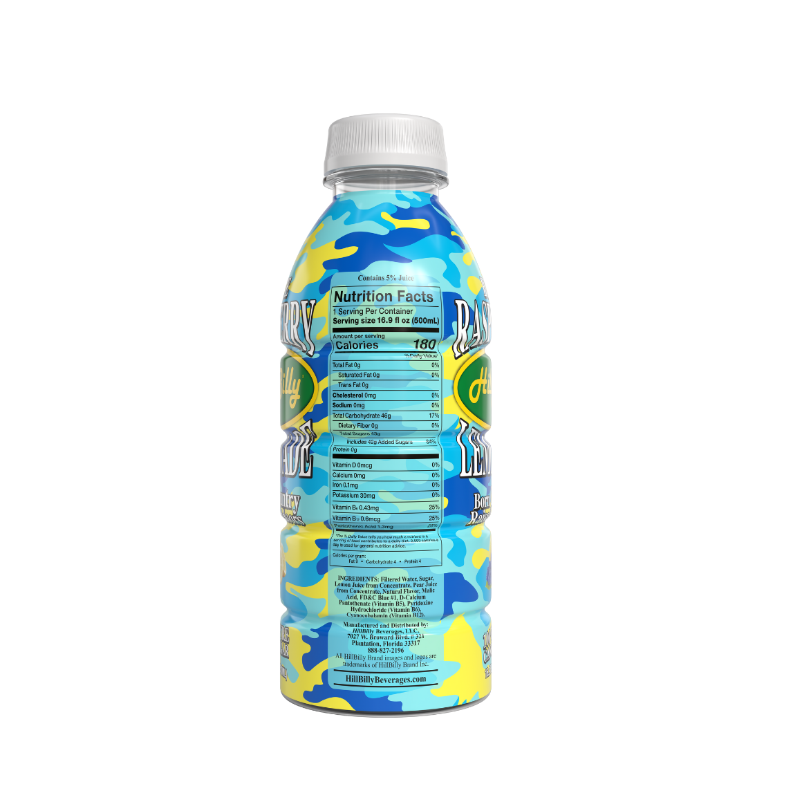 HillBilly Blue Raspberry Lemonade 12 pack/16.9oz Free Shipping