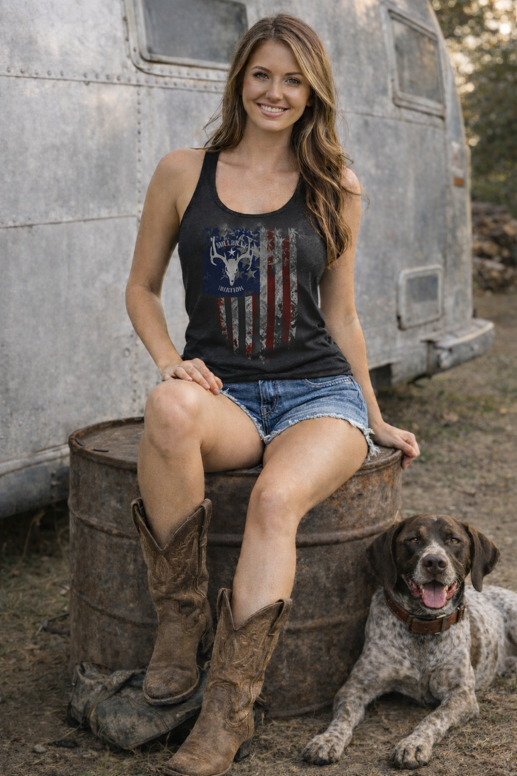 Women's Black "HillBilly Nation" Tank Top