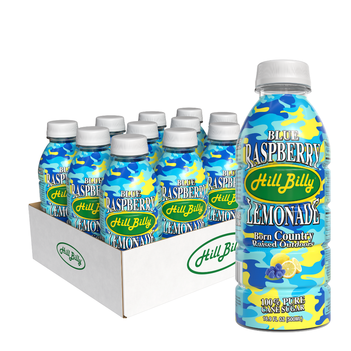 HillBilly Blue Raspberry Lemonade 12 pack/16.9oz Free Shipping