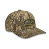 HillBilly RealTree Timber Camo Trucker Hat with Black Patch with snapback closure
